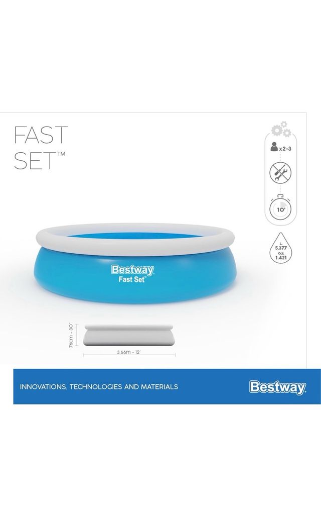 Piscina Fast Set Bestway Redonda con Depuradora