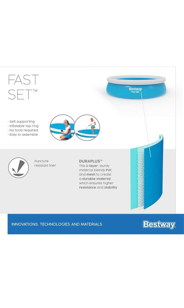 Piscina Fast Set Bestway Redonda con Depuradora