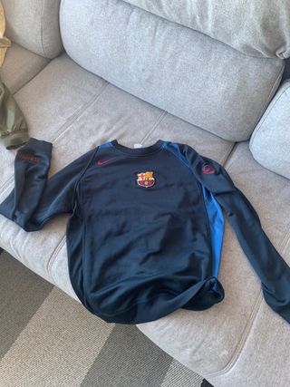 Sudadera Nike FC Barcelona Negra y Azul
