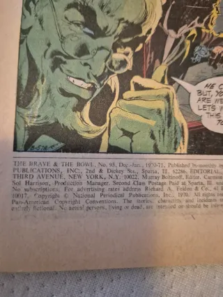 Brave and the bold super rare error  variant comic