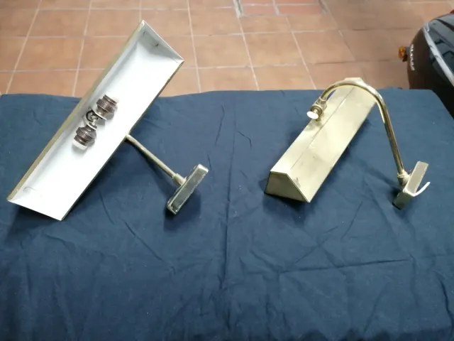 Apliques de pared vintage metal dorado/blanco