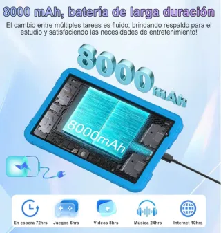 Tablet Android 15 Azul 128GB