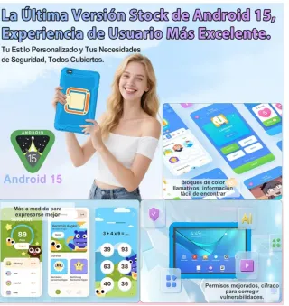 Tablet Android 15 Azul 128GB