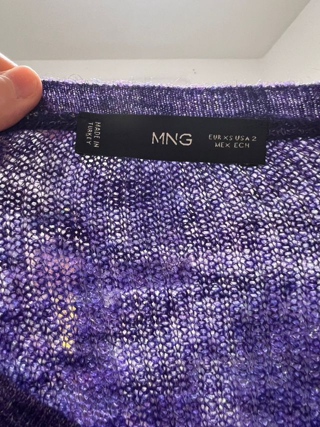 Vestido morado Mango ajustado corto Talla XS