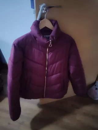 Plumas bomber mujer burdeos