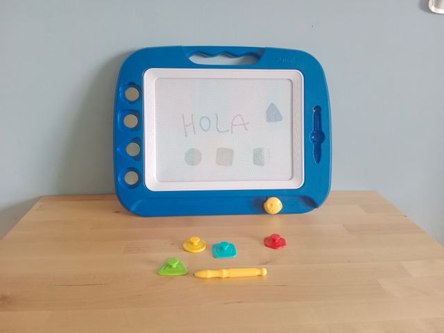 Lavagna magnetica blu per bambini