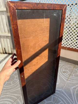 Vitrina vintage madera y cristal