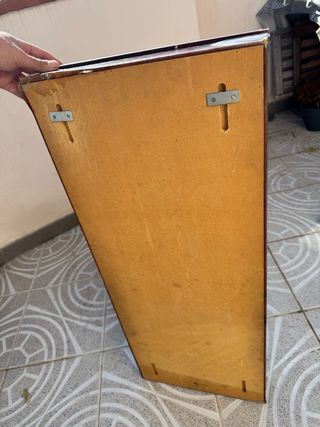 Vitrina vintage madera y cristal