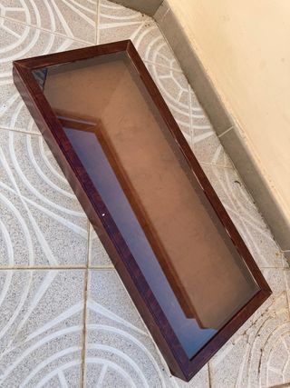 Vitrina vintage madera y cristal