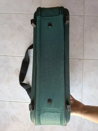 Borsa rigida vintage multiuso verde scuro unisex