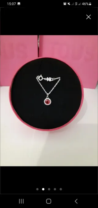 TOUS CADENA+COLGANTE RUBI HIDROTERMAL A ESTRENAR