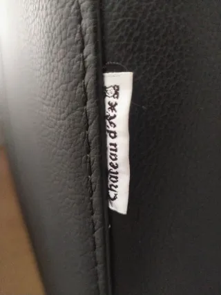 2 Sofás italianos de piel negro Chateau d'Ax