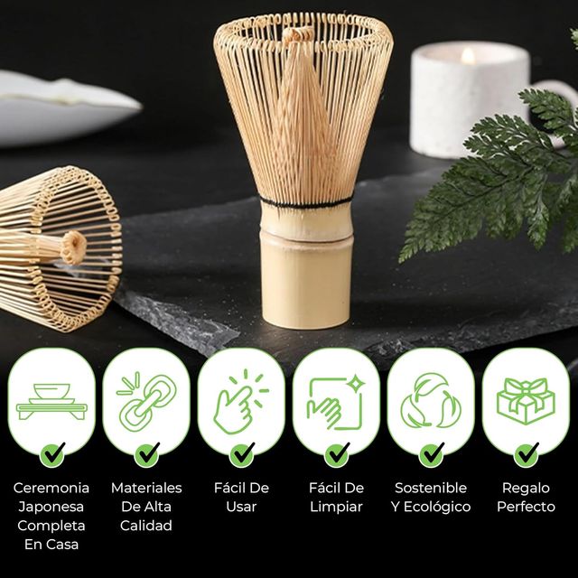 Kit Matcha 7 Piezas Bambú Plástico