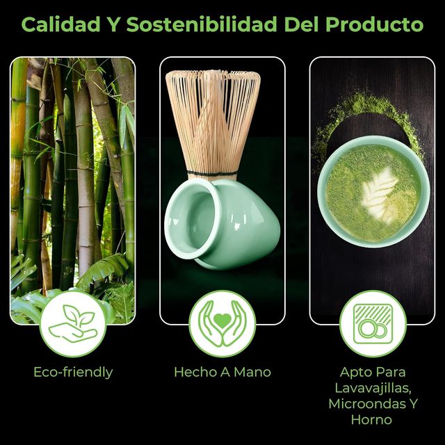 Kit Matcha 7 Piezas Bambú Plástico