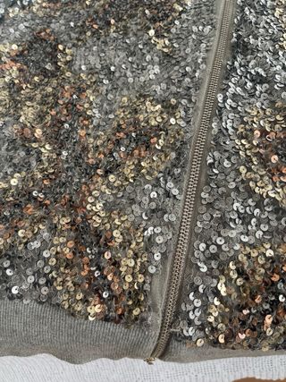 Twin-Set Chaqueta Lentejuelas Gris/Oro