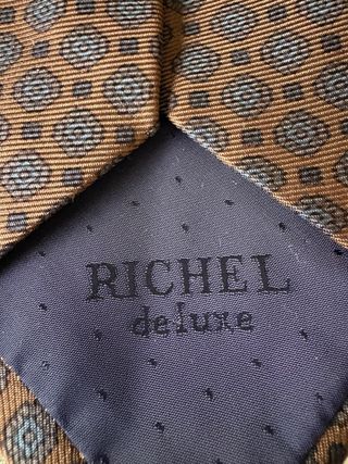 Corbata Richel Deluxe Marrón y Azul