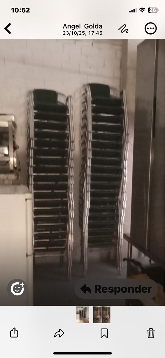 Sedie da terrazza Unità impilabile a doppio tubo