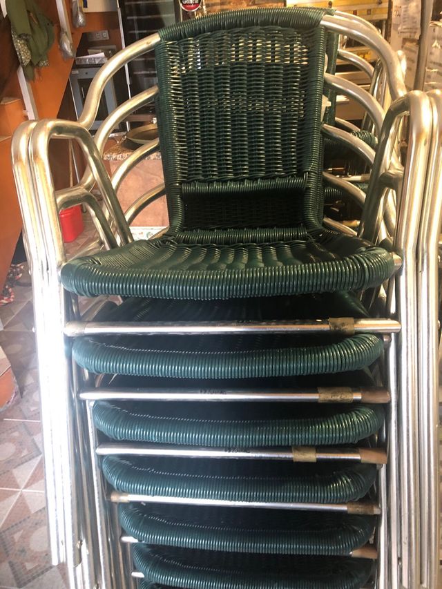 Sedie da terrazza Unità impilabile a doppio tubo