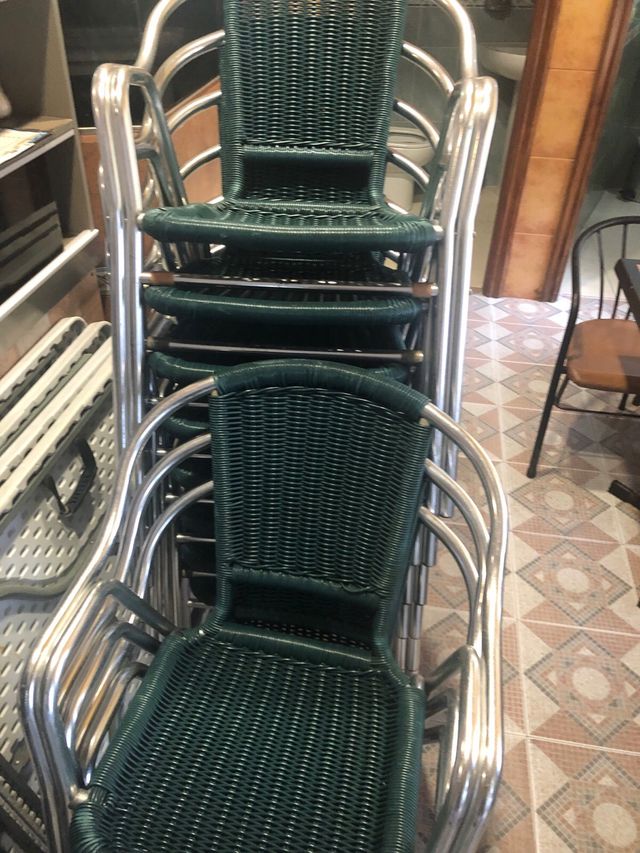 Sedie da terrazza Unità impilabile a doppio tubo