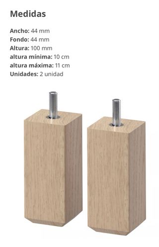 Patas de madera IKEA STUBBARP (2 unidades)