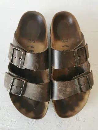 Sandalias Birkenstock Arizona de piel Marrones 37