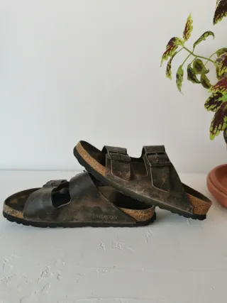 Sandalias Birkenstock Arizona de piel Marrones 37