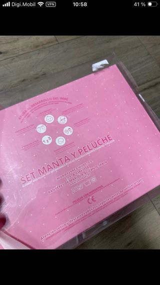 Manta y peluche regalo bebé