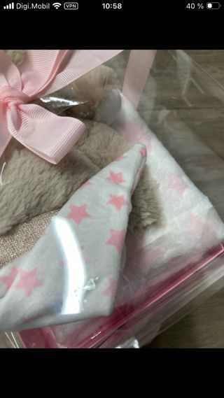 Manta y peluche regalo bebé