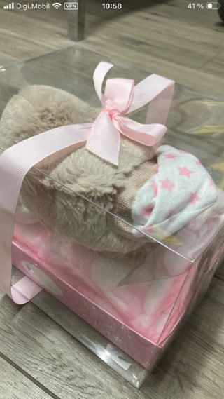 Manta y peluche regalo bebé