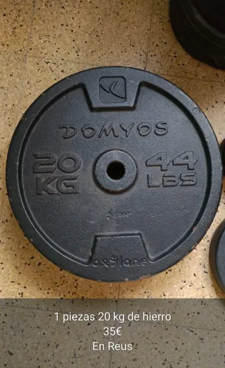 Disco de pesa Domyos 20 kg
