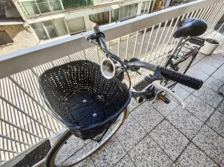 Bicicleta de paseo con cesta delantera