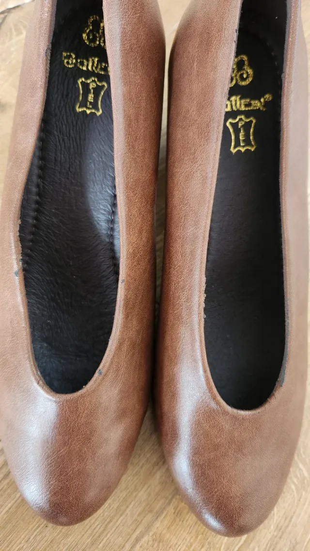 Zapatos de piel T39 marrones
