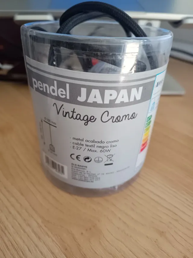 Lámpara Colgante Japan Vintage Cromo