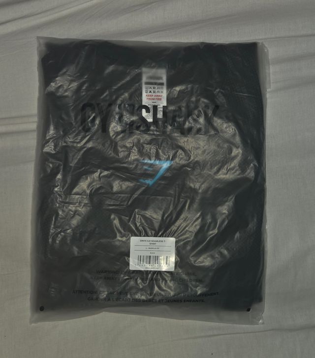 GymShark Onyx 5.0 Camiseta Manga Corta Talla L