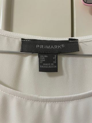 Blusa blanca Primark talla M