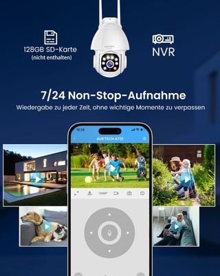 Cámara de vigilancia para exteriores AUKTECH 2K