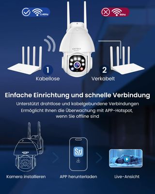 Cámara de vigilancia para exteriores AUKTECH 2K