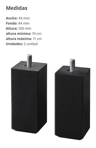 Patas de madera IKEA STUBBARP negro(2 unidades)