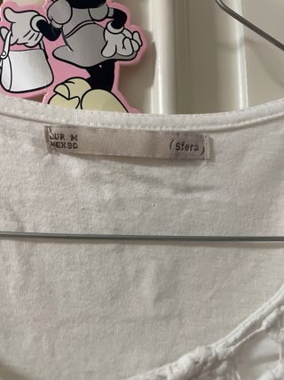 Camiseta Sfera Encaje Blanca Talla XS
