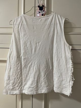 Camiseta Sfera Encaje Blanca Talla XS