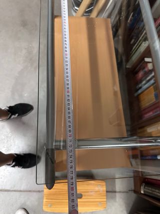 Estantería cristal y metal