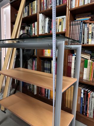 Estantería cristal y metal