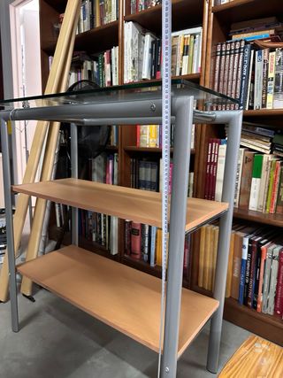 Estantería cristal y metal