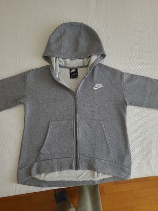 Sudadera niña Nike Gris con Cremallera talla XL 