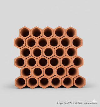 Lote 46 Ladrillos Cerámicos Dobles Botellas