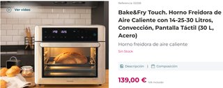 Horno Freidora Cecotec Bake&Fry Touch 3000