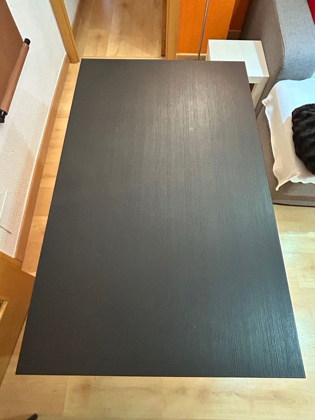 Mesa Ikea Negra Patas Metálicas