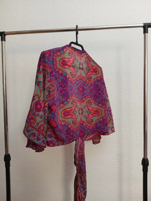 Camisa Kimono Estampada Multicolor