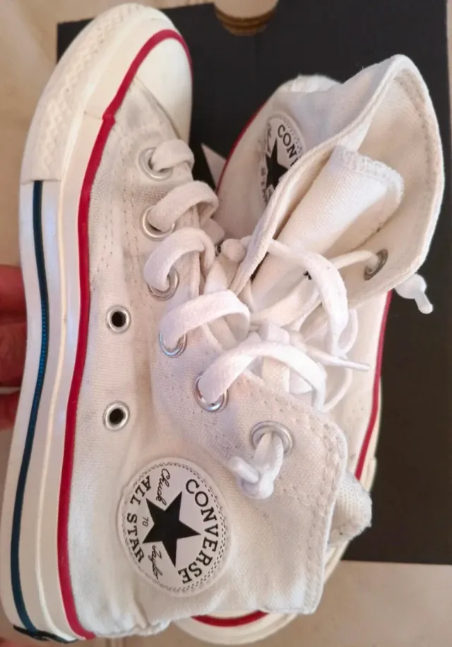 Zapatillas Converse All Star niño blancas