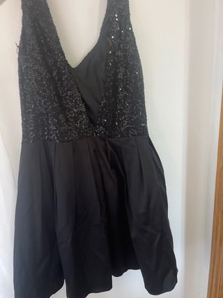 Vestido de fiesta negro lentejuelas